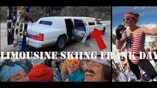 GOING SKIING WITH A LIMOUSINE  ALTA FRANK DAY 2022 GREATEST SNOW PARTY  UTAH SERIES E02S01 4K [upl. by Cocke783]