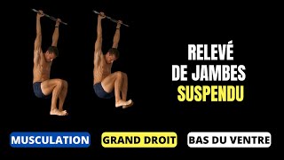 Exercice BAS DU VENTRE barre  Relevé de jambes suspendu   Musculation ABDOMINAUX [upl. by Bathsheeb120]