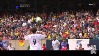 Matt Eliason bicycle kick goal  Messi and Friends Chicago [upl. by Malinowski628]