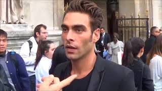 Jon Kortajarena  Paris Fashion Week 28 september 2017 show Balmain [upl. by Quiteria148]