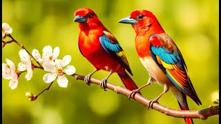 Birds Chirping Sounds 4K  Calm the Brain Soothe the Soul  Soft Bird Songs to Cure Anxiety [upl. by Hgielram]