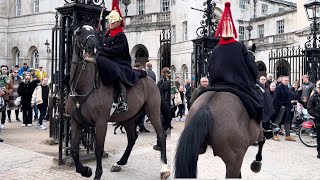 KINGS HORSE SPOOKS BY IDIOTS PLAYING EXTREMELY LOUD SOUND AND THIS HAPPENED NEXT [upl. by Eicnan132]