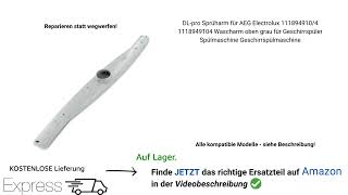 Sprüharm Geschirrspüler wechseln AEG Electrolux 1118949104 Spülmaschine Sprüharm tauschen [upl. by Shamrao]