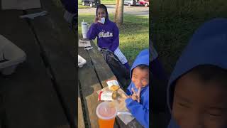 “Breakfast” before Lanni’s game picnictable softballmom breakfasttime momof5 [upl. by Mela]