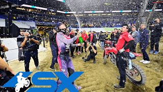 Supercross Round 10 450SX Highlights  Indianapolis IN Lucas Oil Stadium  Mar 16 2024 [upl. by Langer]