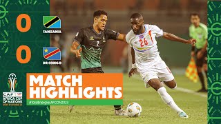 HIGHLIGHTS  Tanzania 🆚 DR Congo TotalEnergiesAFCON2023  MD3 Group F [upl. by Naujtna]