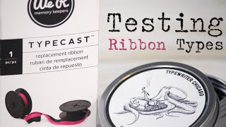 Testing Cotton Ribbons Typewriter Ribbon Test [upl. by Erreipnaej590]