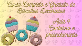 Curso de biscoitos decorados  aula 4 Como fazer contorno e preenchimento com glacê real [upl. by Aitital]