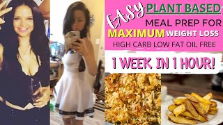 MEAL PREP WITH ME FOR EASY VEGAN WEIGHT LOSS  WFPB  STARCH SOLUTION RECIPES [upl. by Malcom]