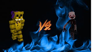 Minecraft Mob Battle Golden Freddy vs Puppet master [upl. by Novert]