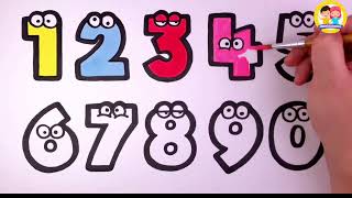 123 Learning for Toddlers  How to Draw Numbers 110  Fun Counting Animation CoComelonChuChuTV [upl. by Rosita]