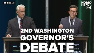 2nd Washington Governors Debate testy at times as Ferguson and Reichert push for support [upl. by Suirrad]