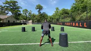 Xavier Rogers Linebacker Footwork King Evaluation FBS D1 Ready Class of 2021 Part 2 [upl. by Hagep]