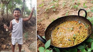 Pattani Kootu Recipe in Tamil  Pattani Masala  Pattani Kootu Cooking In Village [upl. by Opportuna]