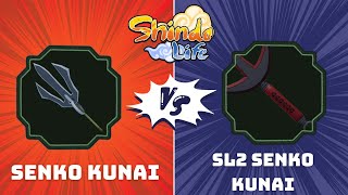 ¡¿Cual es la Mejor Arma  Senko Kunai o SL2 Senko Kunai Showcase Shindo Life [upl. by Eesac]