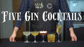 The 5 Easiest GIN Cocktails to Make at Home [upl. by Ludeman]