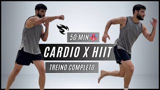 TREINO CARDIO 50 MIN para gastar 1000 calorias  sem repetições sem equipamentos em casa [upl. by Nancy701]