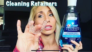 “POST BRACES”  How I Clean My Retainers Bonded amp Clear [upl. by Leaper471]