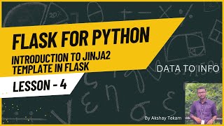 Introduction To Jinja2 Template in Flask  Flask For Python  Data To Info [upl. by Richia]