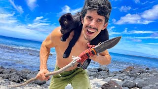 24 Hour Island Survival Spearfishing Challenge With a Baby Goat [upl. by Sapienza580]