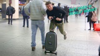 Scooter Suitcase  Its Cool But Does It Really Work [upl. by Ennayhs]