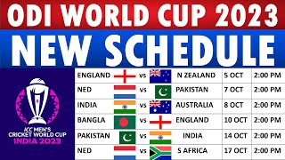 World Cup 2023 schedule Match Dates City Venues Stadiums and Timetable [upl. by Zigrang277]