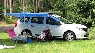 Dacia Logan MCV II 2015 ombouw tot Mini Camper versie 1 [upl. by Corabella]