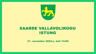 Saarde Vallavolikogu istung 21112024 kell 1400 [upl. by Lewiss]