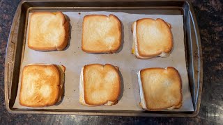 Grilled Cheese In The Oven  Easy Baked Grill Cheese Recipe [upl. by Mona743]