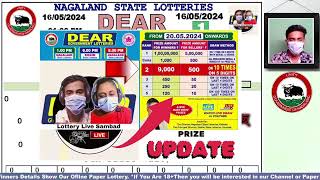 Lottery Sambad Live Dear Nagaland State Lottery Live draw result 16052024 Lottery live sambad [upl. by Orthman]