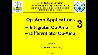 OpAmp Applications Integrator and Differentiator OpAmp [upl. by Anihs]