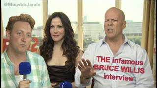 Bruce Willis being monumentally awkward towards poor reporter now with unseen moments [upl. by Nairred]