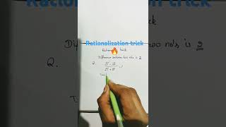 mathclass 10thrationalization trick [upl. by Ateiluj]