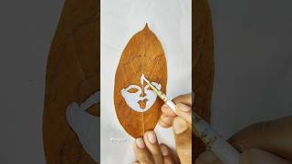 Maa kali Drawing 🕉️🔱On Leaf 😱shotsplease support🙏 [upl. by Pincince]