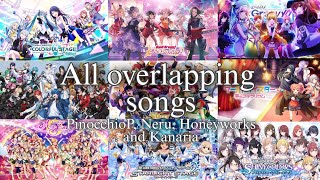 PinocchioPNeruHoneyworksKanaria All overlapping songs from your favorite music projects [upl. by Mathre912]