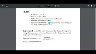 Declining populationhalf life example [upl. by Derrek]