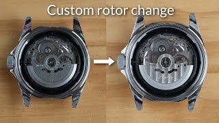 Replacing Seiko rotor with a custom rotor  Seiko mod series [upl. by Psyche885]