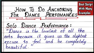 Cultural Program Dance Anchoring Script  Cultural Activities Program Anchoring  Write Right 4 U [upl. by Avigdor]