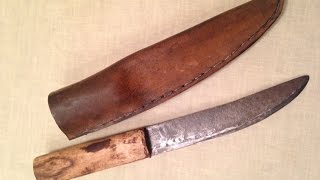 Making a File Knife  Part 3 The Sheath Part 1 of 2 [upl. by Cheung]