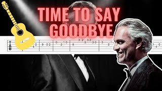 Andrea Bocelli  Time To Say Goodbye I Easy Guitar TabTutorial [upl. by Enitsenrae827]