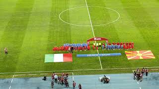 Italy Macedonia national anthems 09092023 [upl. by Nasaj911]