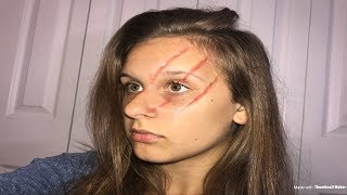 FIRST TIME TRYING RIGID COLLODION  SCARRED FACE TUTORIAL [upl. by Zilada485]