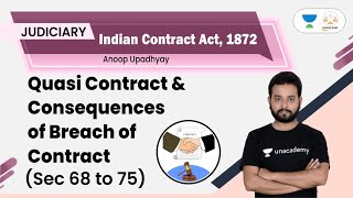 Quasi Contract amp Consequences of Breach of Contact  Sec 68 to 75Linking Laws  Anoop Upadhyay [upl. by Gerrie]