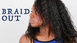 BRAID OUT HAIRSTYLE Relaxed Hair Tutorial [upl. by Elfont678]