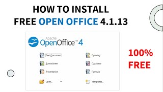 How to Download and install open office 4 in windows 1011 [upl. by Aicelav]