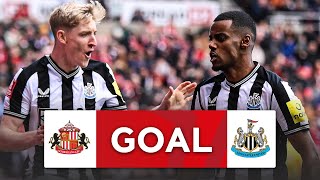 GOAL  Alexander Isak  Sunderland 03 Newcastle  Third Round  Emirates FA Cup 202324 [upl. by Mavis840]