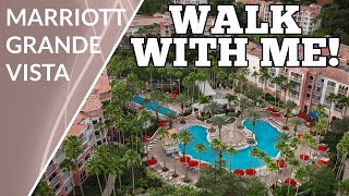 Marriott Grande Vista Orlando Florida  FULL RESORT WALKTHROUGH [upl. by Adrahs]