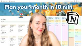 How to plan your month in Notion SIMPLE stepbystep TUTORIAL for beginners [upl. by Acinehs]