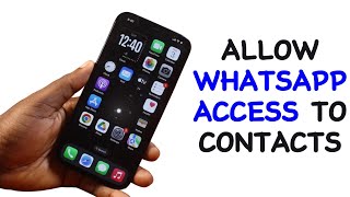 How to Allow WhatsApp Access to Contacts on an iPhone [upl. by Letnahs]