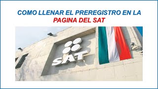 COMO HACER EL PREREGISTRO EN EL SAT DEL RFC PASO A PASO NUEVO INGRESO quotPERSONAS FISICASquot 2024 [upl. by Llehcear]